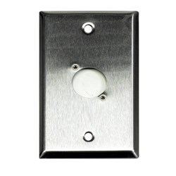 Whirlwind Wall Plate - 1 Gang Stainless Steel Punched for 1 Neutrik XLR